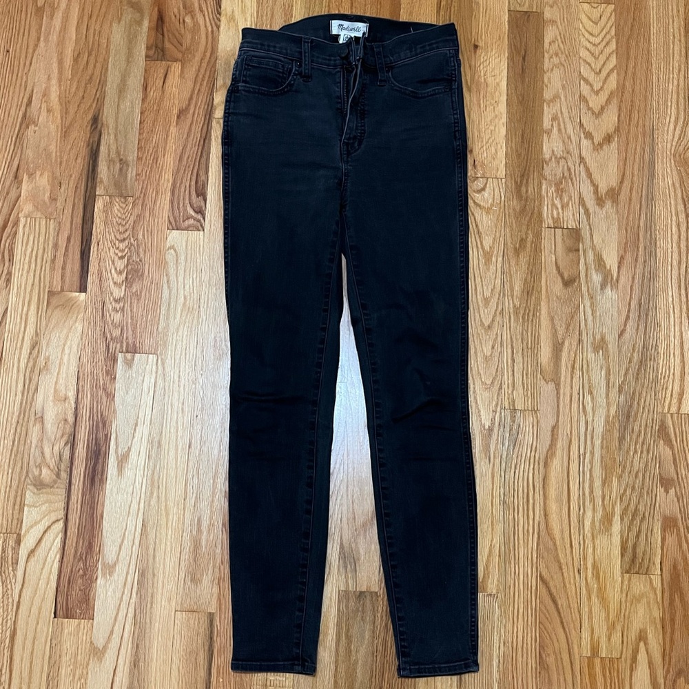 Madewell black high rise skinny